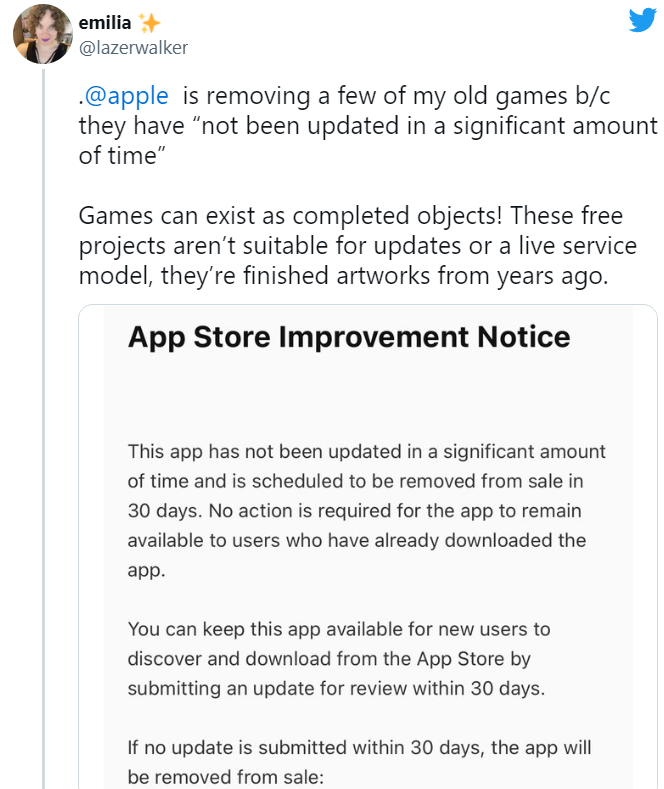 苹果 App Store 有迹象正在大量删除不更新的应用