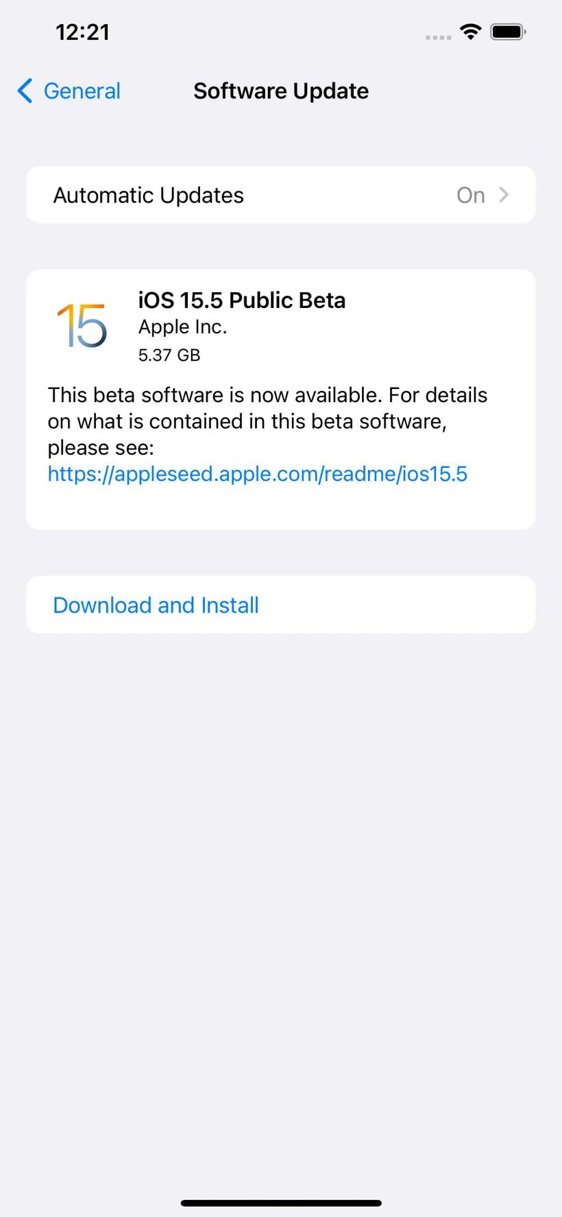 苹果 iOS 15.5 / iPadOS 15.5 公测版 Beta 发布：小规模更新！