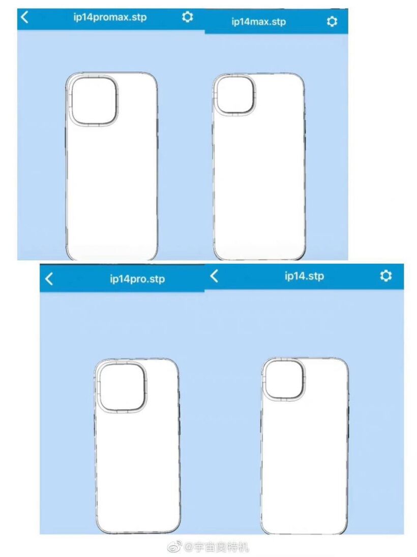 苹果 iPhone 14 系列更多原理图泄露：iPhone 14 Pro / Max 后置巨大相机模组，mini 版被终结