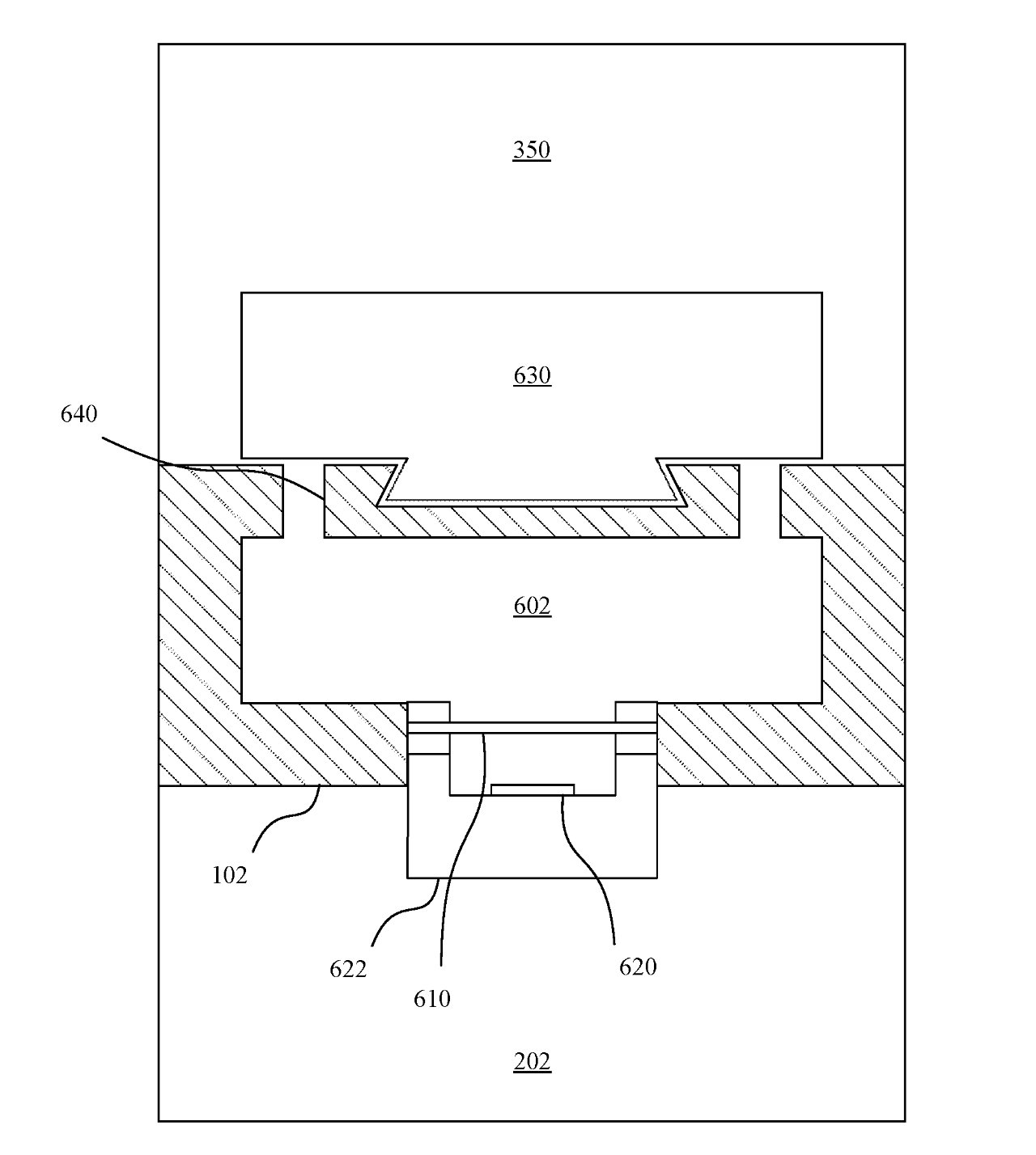 A pressure sensor could be included in the chamber cavity, shown by cross-hatching