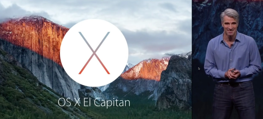 Craig Federighi introducing macOS El Captain back in 2015