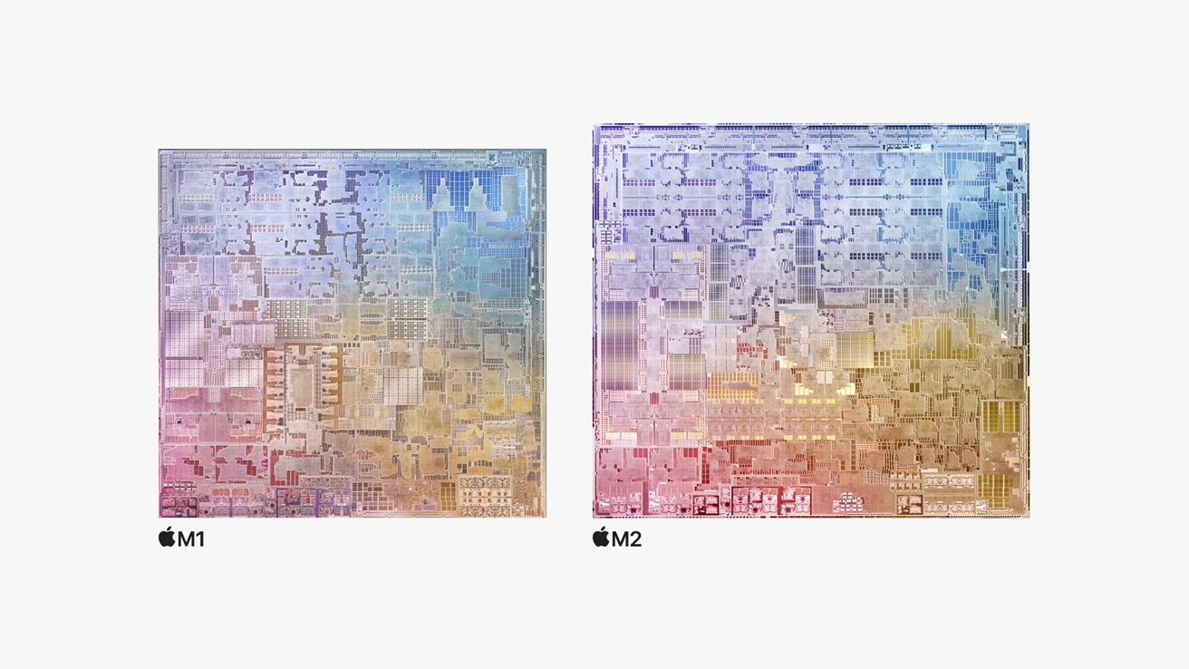 Apple's M1 chip is smaller in size than the M2. 