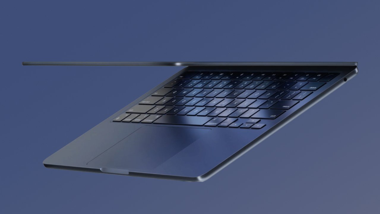 The redesigned MacBook Air has black keys, a notch, and MagSafe