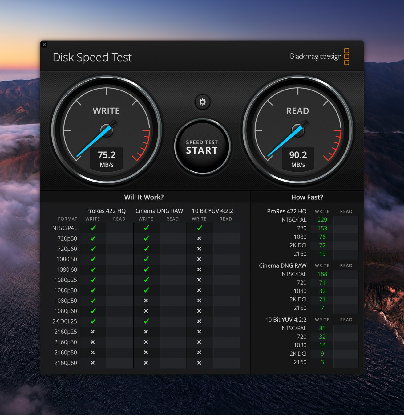 Testing the JetDrive speeds