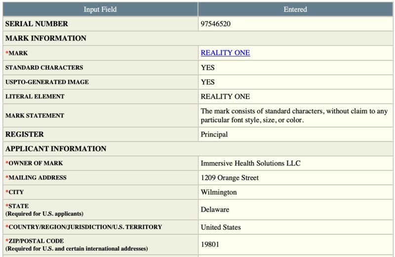 苹果商标申请文件或曝光其 AR 头显名称：Reality One、Reality Pro 等