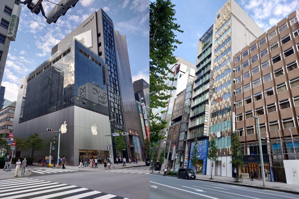 A side-by-side of the old building (left) and the new building (right). Credit: ITmedia PCUser