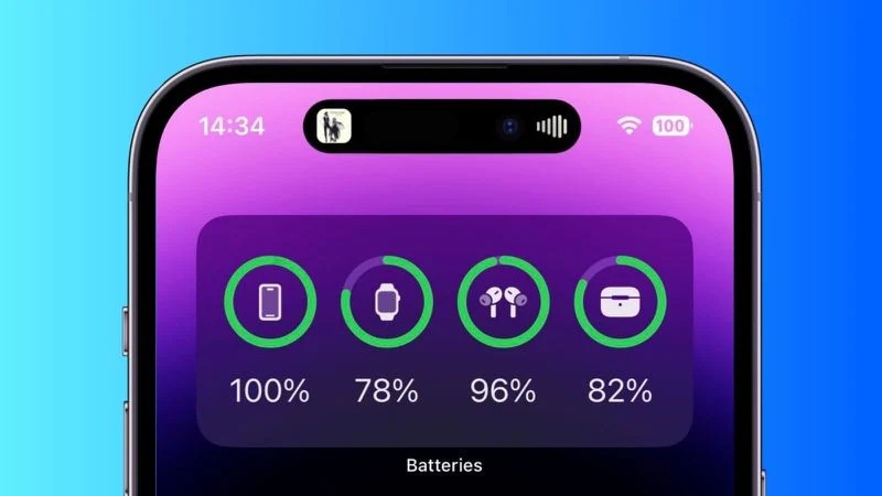 即使 AirPods Pro 2 耳机不在充电盒中，iPhone 小组件仍可显示电量状态
