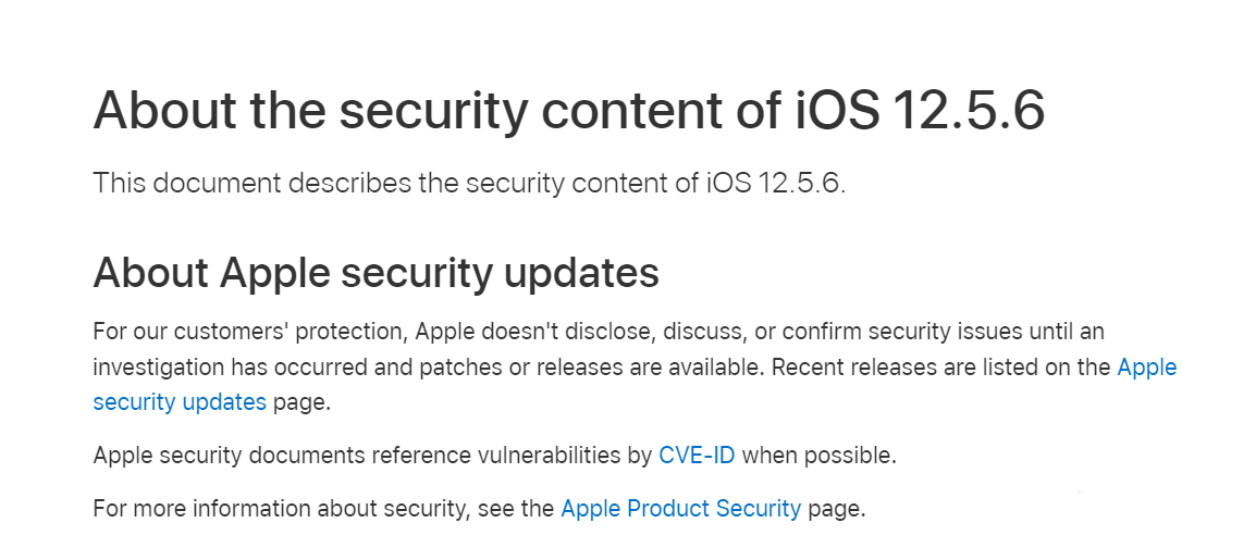 苹果为老款 iPhone 等设备发布 iOS 12.5.6 更新，修复严重漏洞