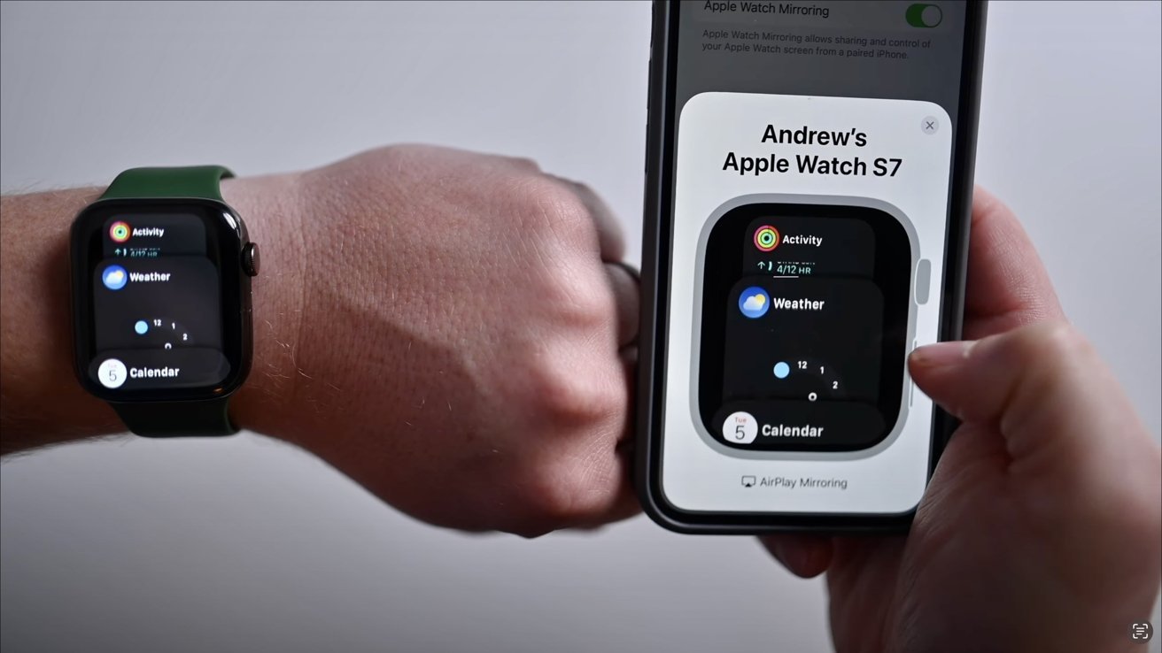 Mirror your Apple Watch to your iPhone. 