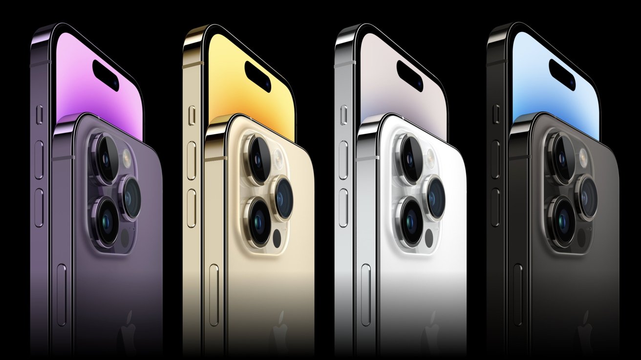 The colors of the iPhone 14 Pro range. 