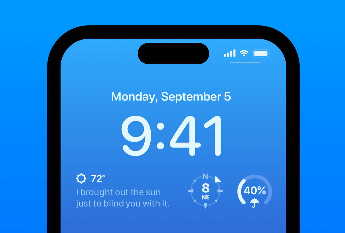 Carrot 5.8 lock screen widgets