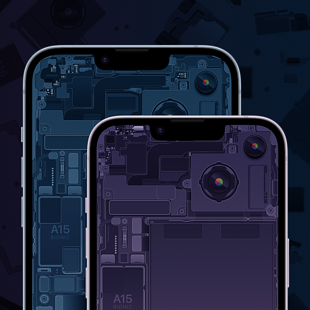 设计师分享 iPhone 14 系列机型高精度 X 光透视壁纸