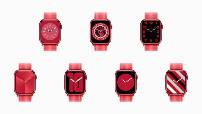 苹果：Apple Watch 可下载 7 款 (RED) 版红色表盘