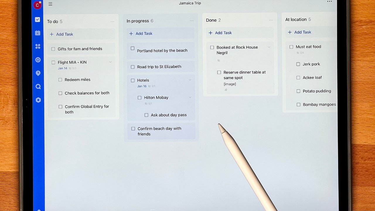 Kanban view in TickTick