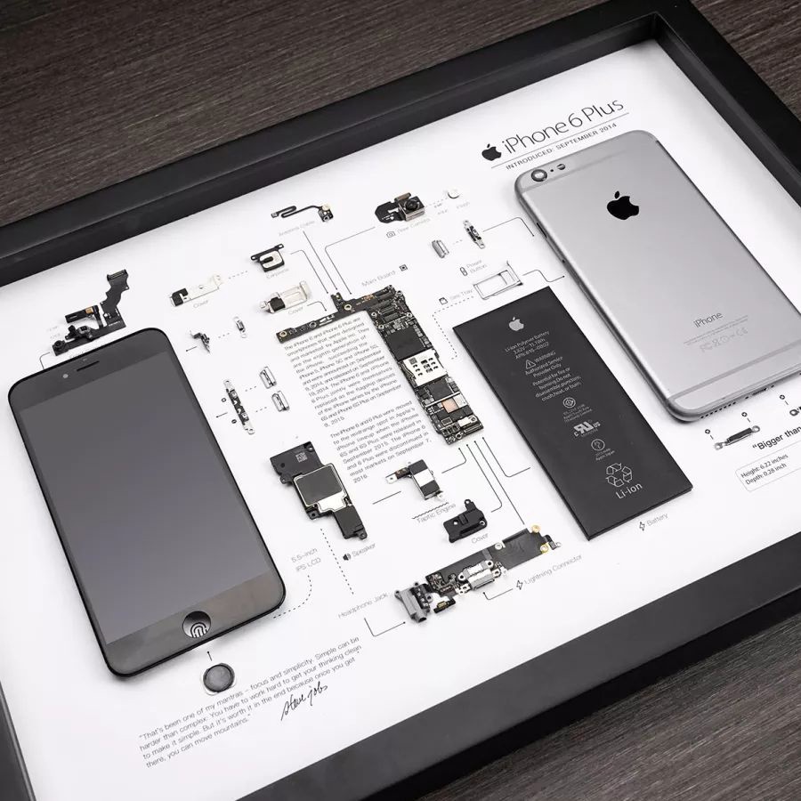 工作室 Grid Studio 推出 iPhone 6 Plus 拆解艺术相框