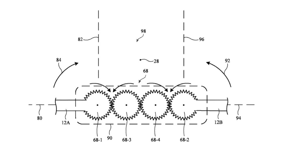 One design shows multiple interlocking gear cogs