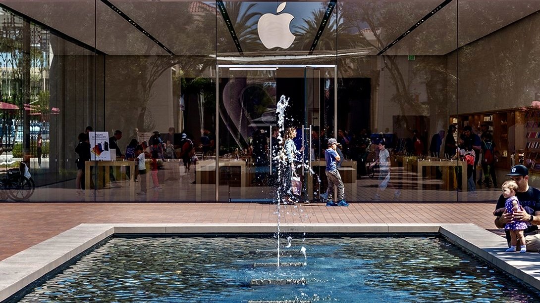 The fountain springs into action during warmer months