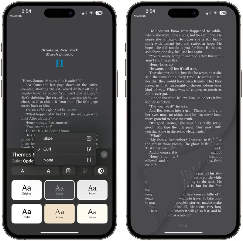苹果 iOS 16.4 Beta 2 改进 Apple Books 应用：经典翻页动画回归