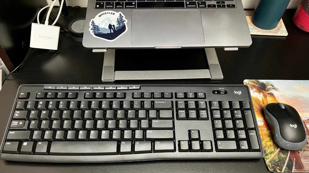 The Logitech combo is simple to connect to a MacBook Pro. 