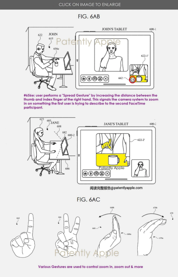 苹果 FaceTime 新专利：响应空中手势、同步笔记 / 绘图至 Mac 电脑