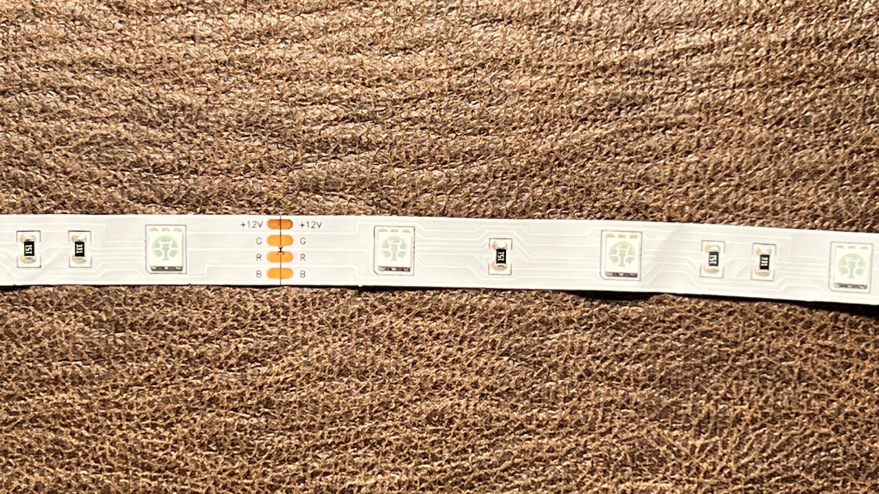 A close up of the Govee Smart RGB LED H6159 strip lights 