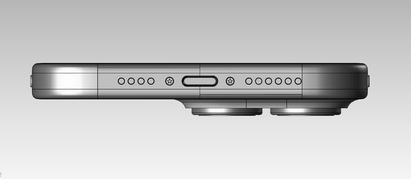 苹果 iPhone 15 Pro 机型 CAD 渲染图曝光：相机凸起 3.78 毫米