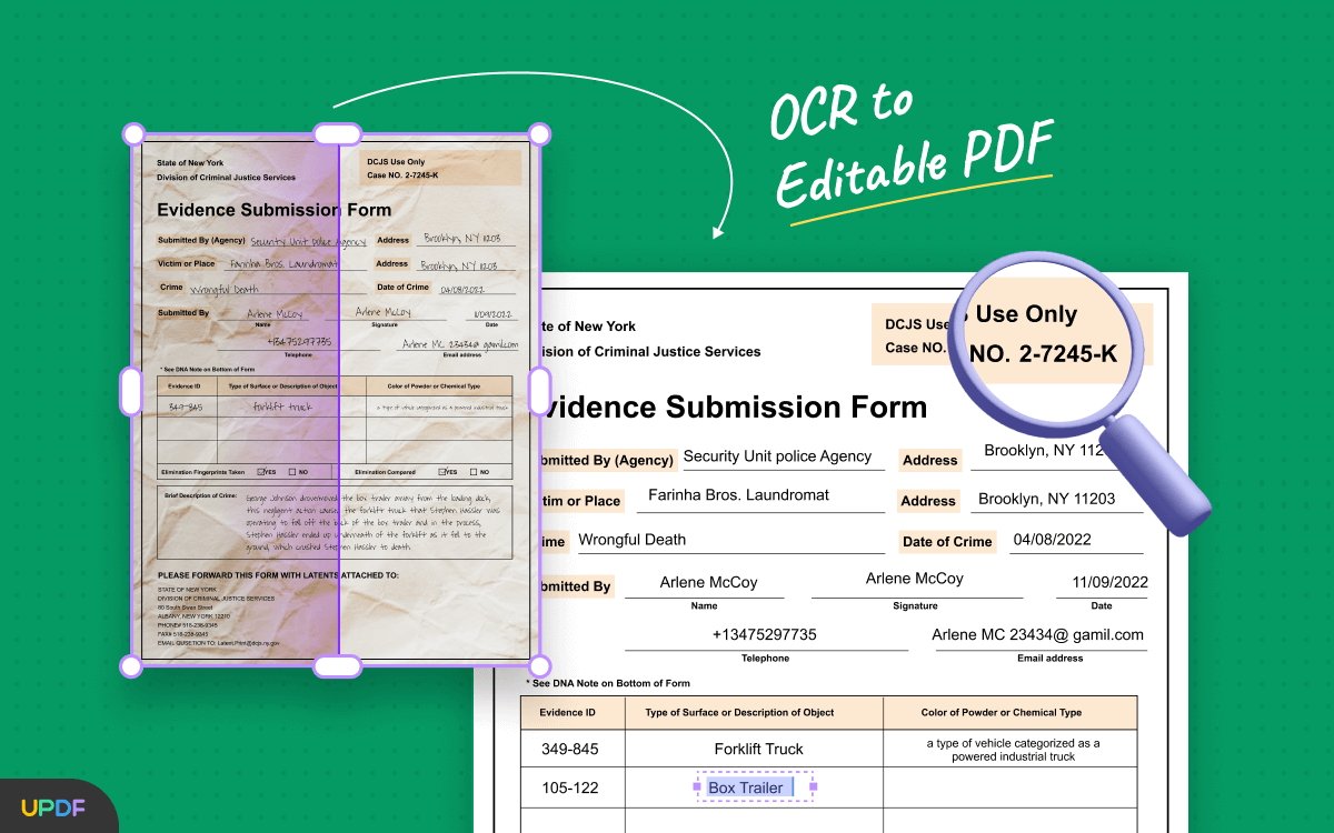 You can convert scanned images stored in PDF files into an editable version using the OCR feature. 