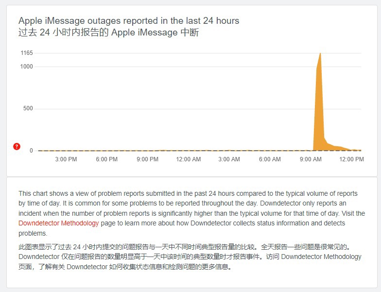 苹果服务器故障导致 iCloud 邮件和 iMessage 出现问题