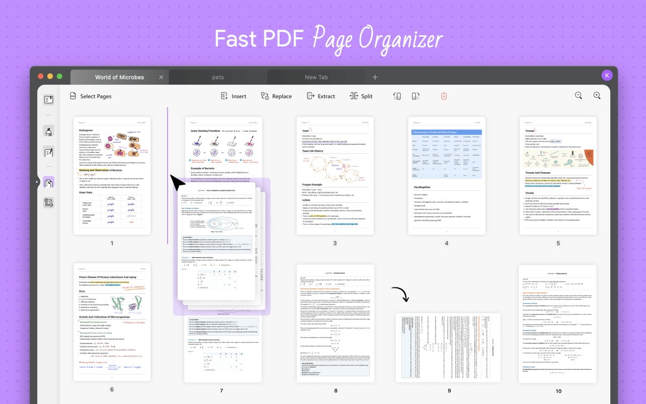 Manage a PDF's page ordering with UPDF's organization features. 