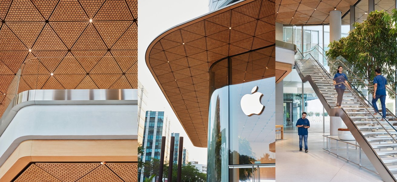 The tiled ceiling of Apple BKC is hand-crafted. [Apple]