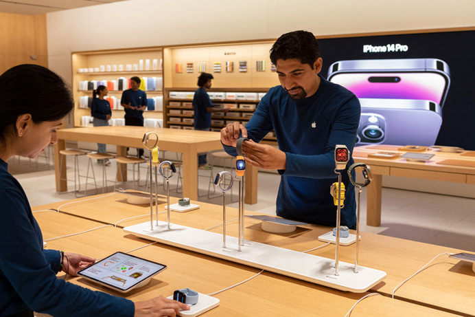 印度新德里 Apple Store Saket 零售店今日开业