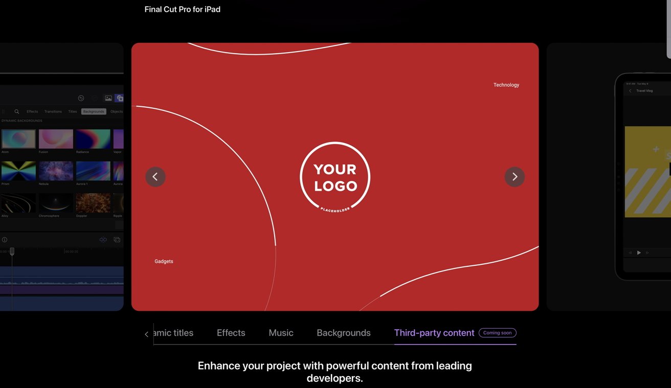 Third-party content is coming soon to Final Cut Pro for iPad