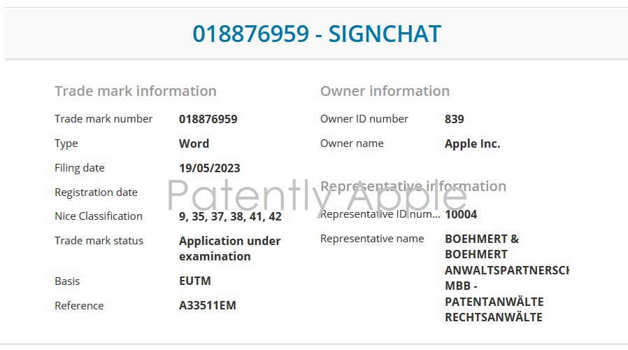 苹果申请名为 “SignChat” 的新商标，用于提供手语服务