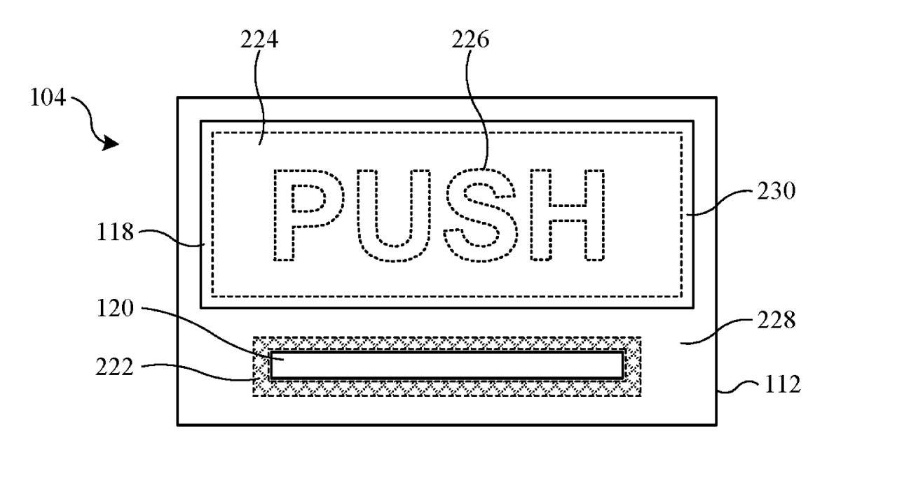 Detail from the patent showing that Apple designers may not have heard of Norman doors