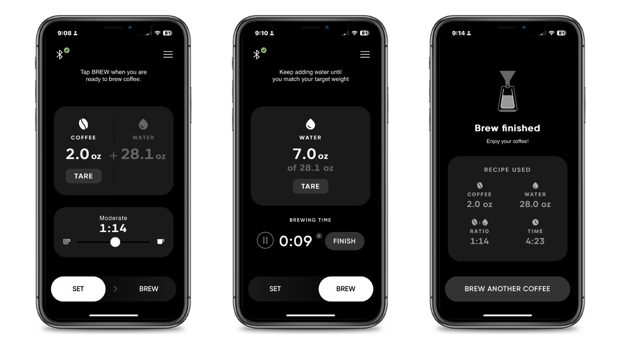  Gina Smart connects to the Gina 2.0 app, which guides you with brewing your coffee