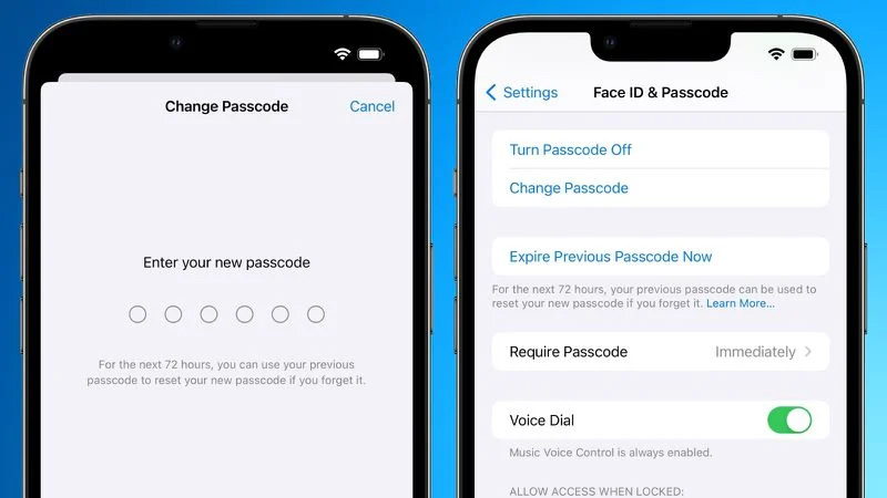 苹果 iOS 17 新功能：重置密码 72 小时内可使用旧密码再次重置