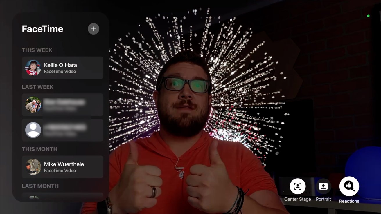 FaceTime reactions on tvOS 17