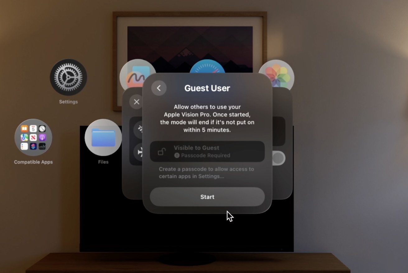 Guest mode on Vision Pro