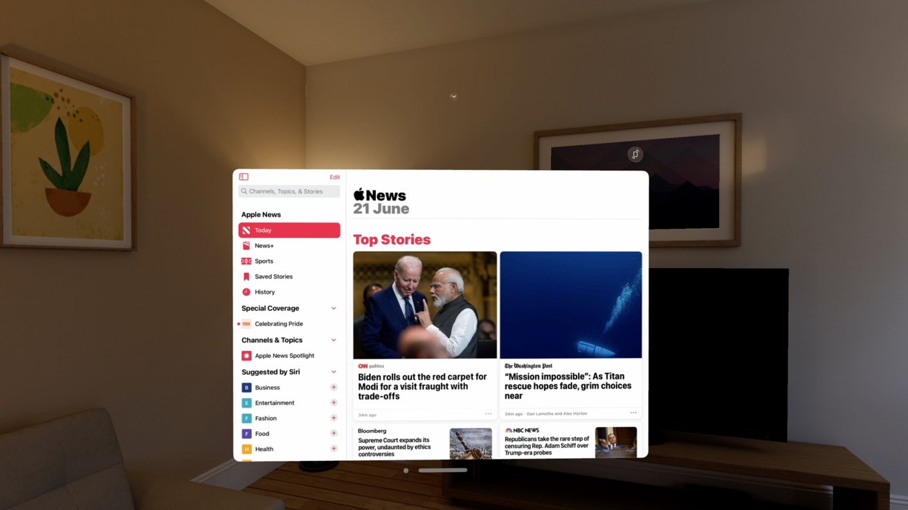 Apple News can change orientation