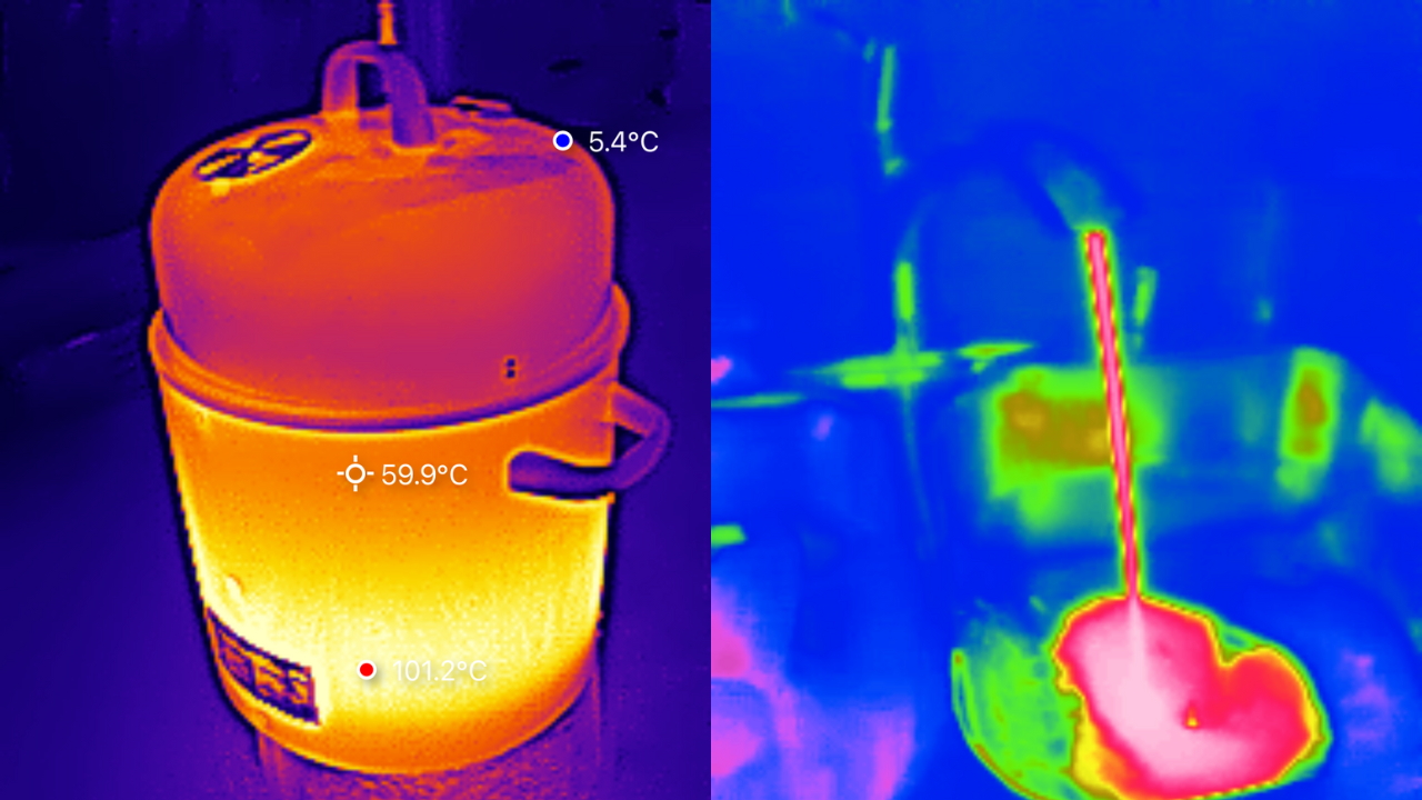 Viewing the different temperatures of objects around the house. 