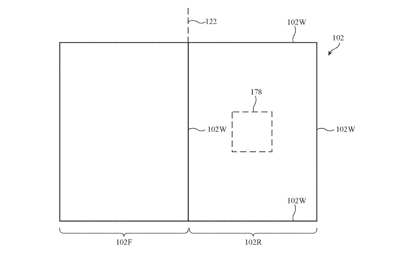 Detail from the patent showing a suggested folio wireless charging case