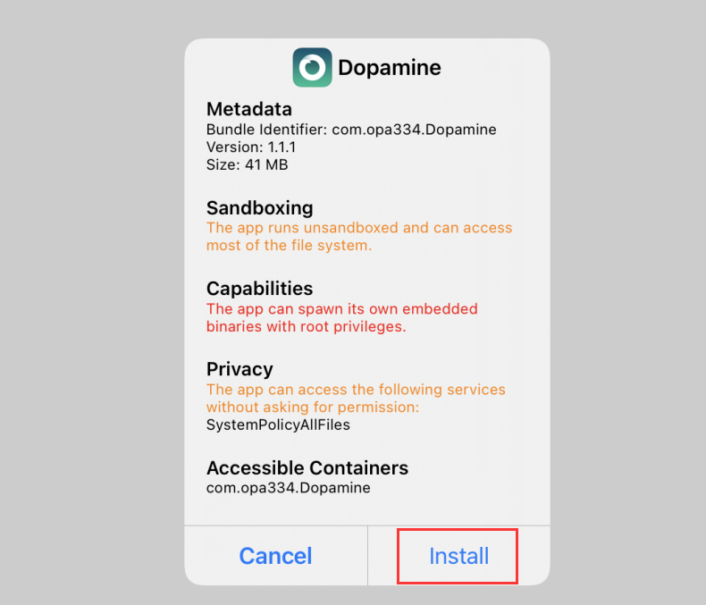 Dopamine 多巴胺越狱教程：支持 iOS 15.0~15.4.1、A12 等设备