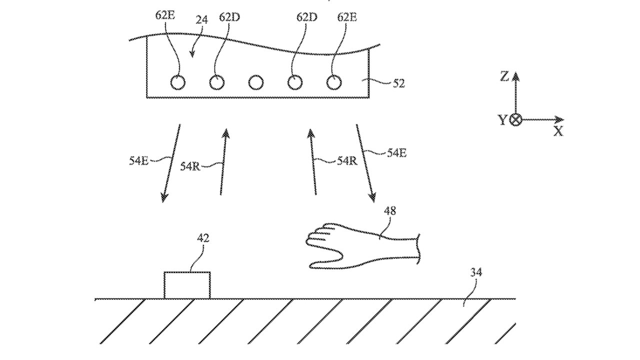 A projection system could also contain sensors to spot hand movement, and create realistic-looking shadows across the AR surface