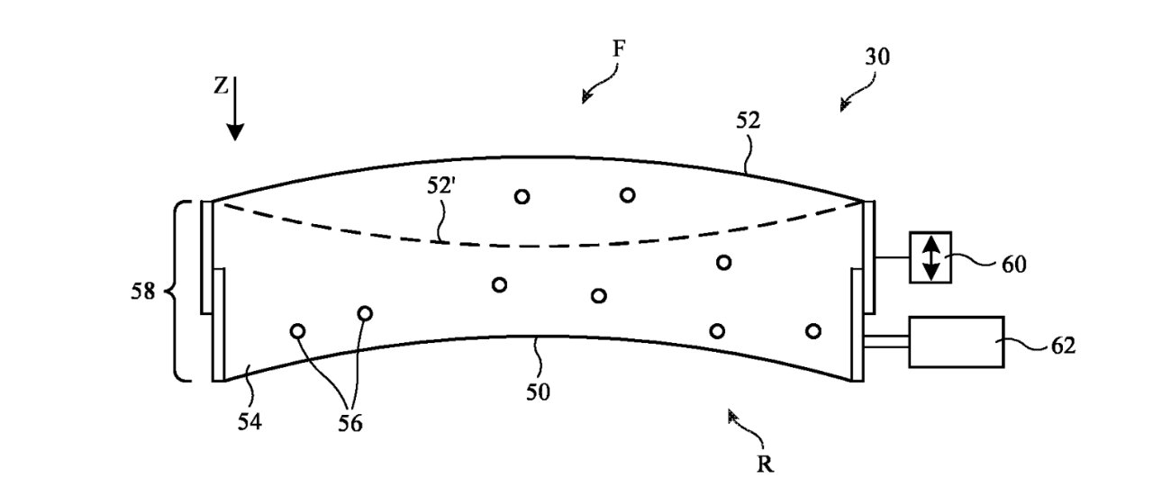 Detail from the patent showing a liquid lens