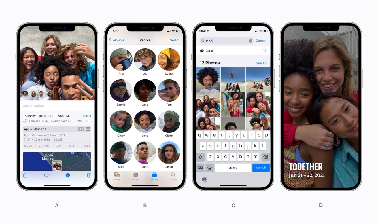 Apple's Photos app using machine learning