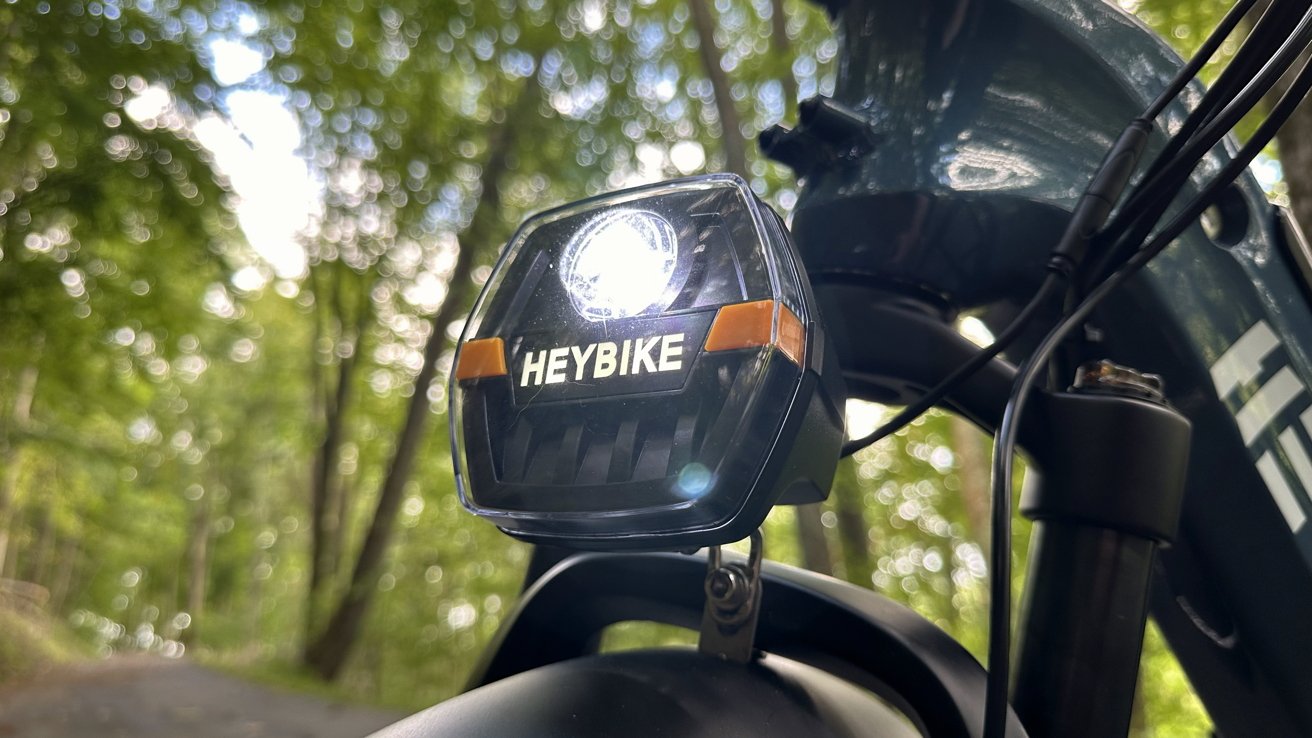 The large headlight provides plenty of light at night