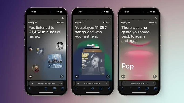 苹果 Apple Music 推出 2023 年度回顾，支持查看听歌数据