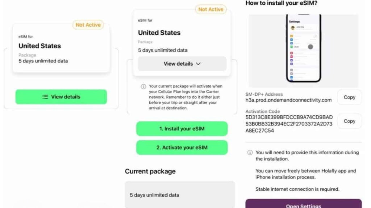 How to install a Holafly eSIM.