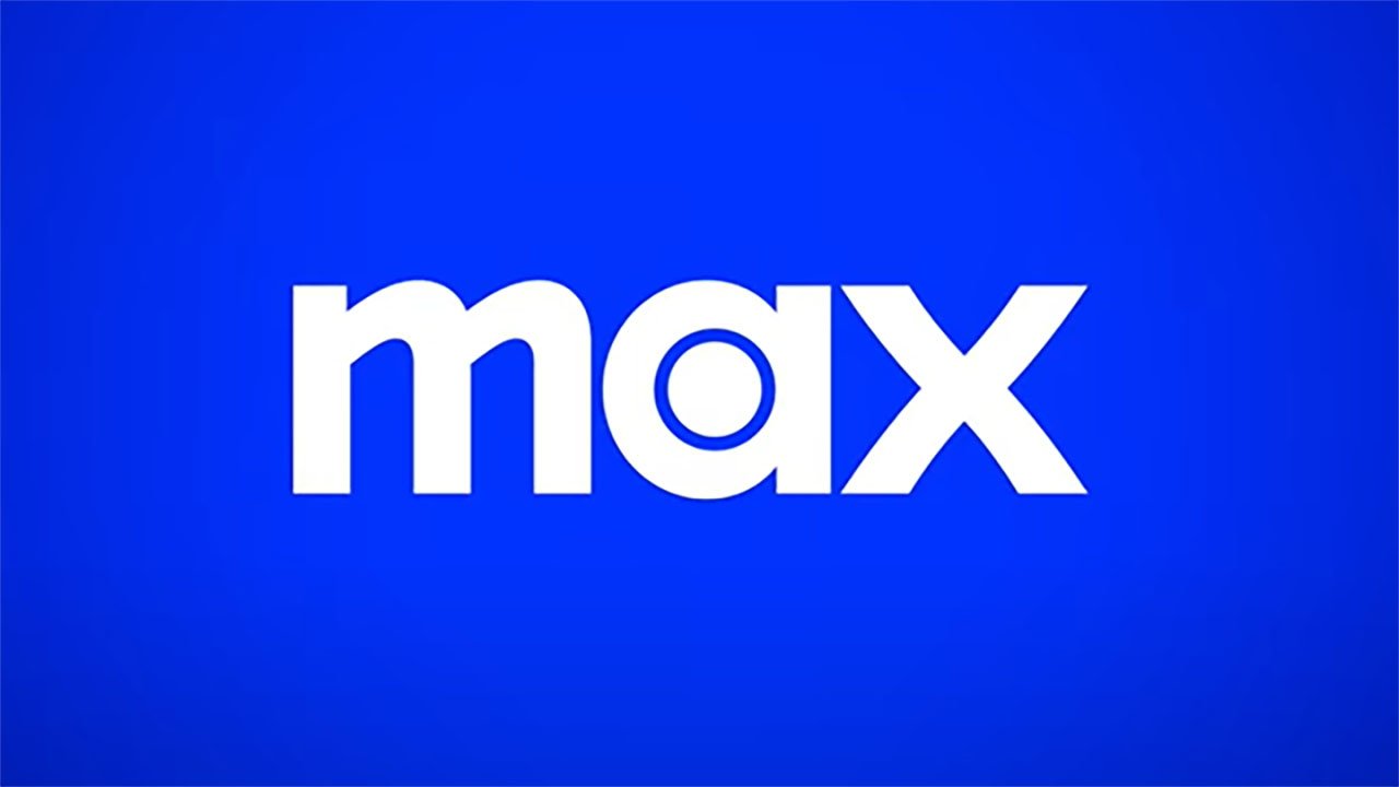 Bright blue background with bold white Max streaming service logo.