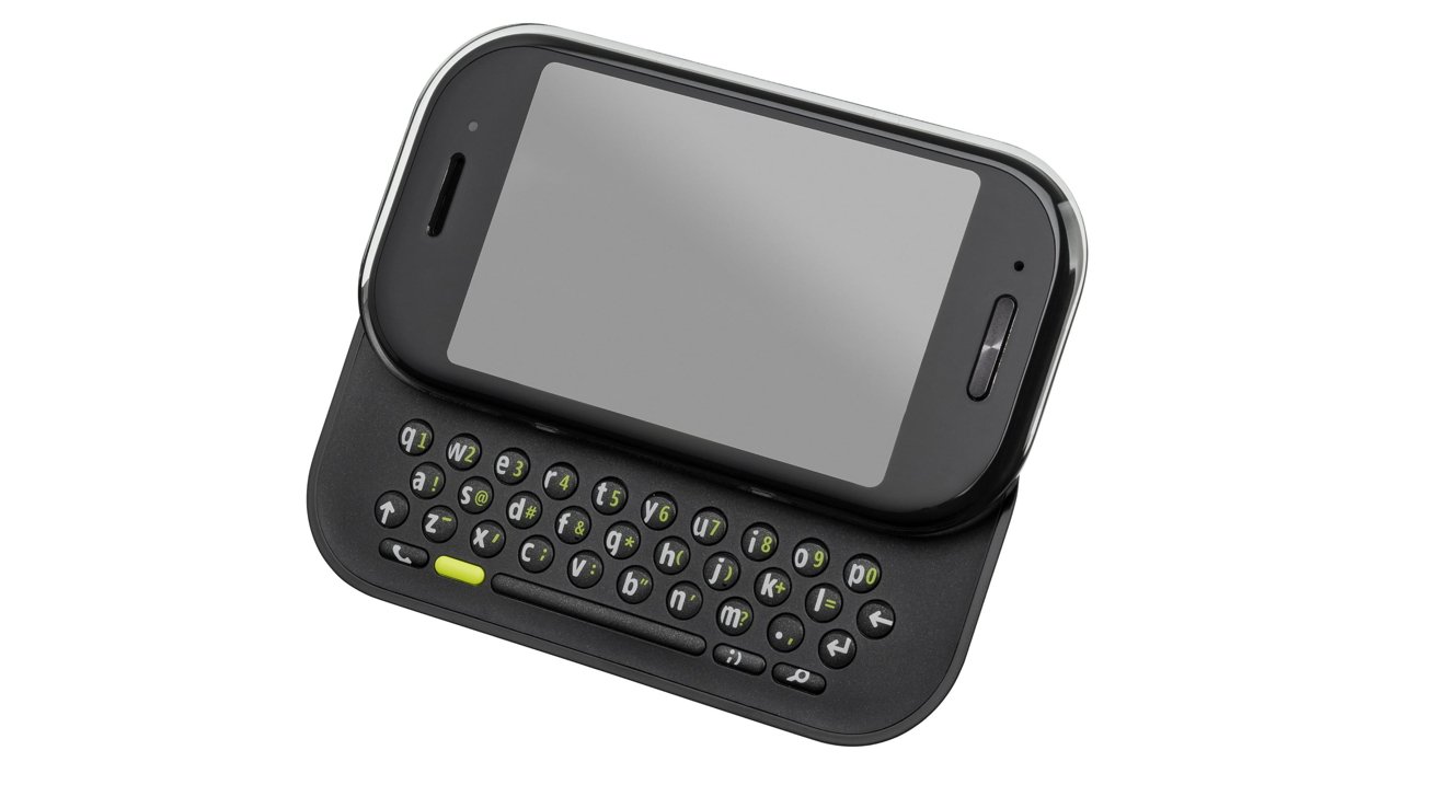 Slider phone with a large touchscreen and a full QWERTY keyboard revealed underneath.